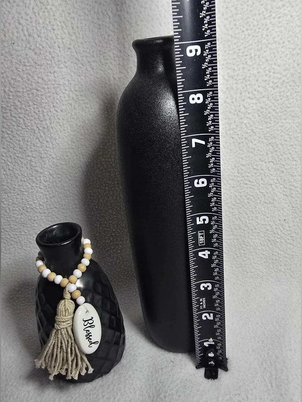 Black Decorative Ceramic Vases Set - Modern Home Accents